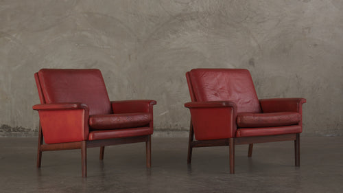 PAIR OF FINN JUHL 'JUPITER' ROSEWOOD ARM CHAIRS BY FRANCE & SON, DENMARK, 1965